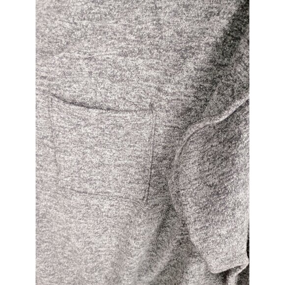 Zenana 5x Charcoal Gray Long Sleeve Oversized Sweater Top W/ Pocket Detail & Flo - Picture 6 of 8